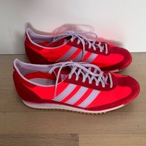 Adidas Red and Light Purple Sneakers